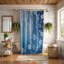 Rideau de douche standard 1 pièce Faded Blue Florals-184676556