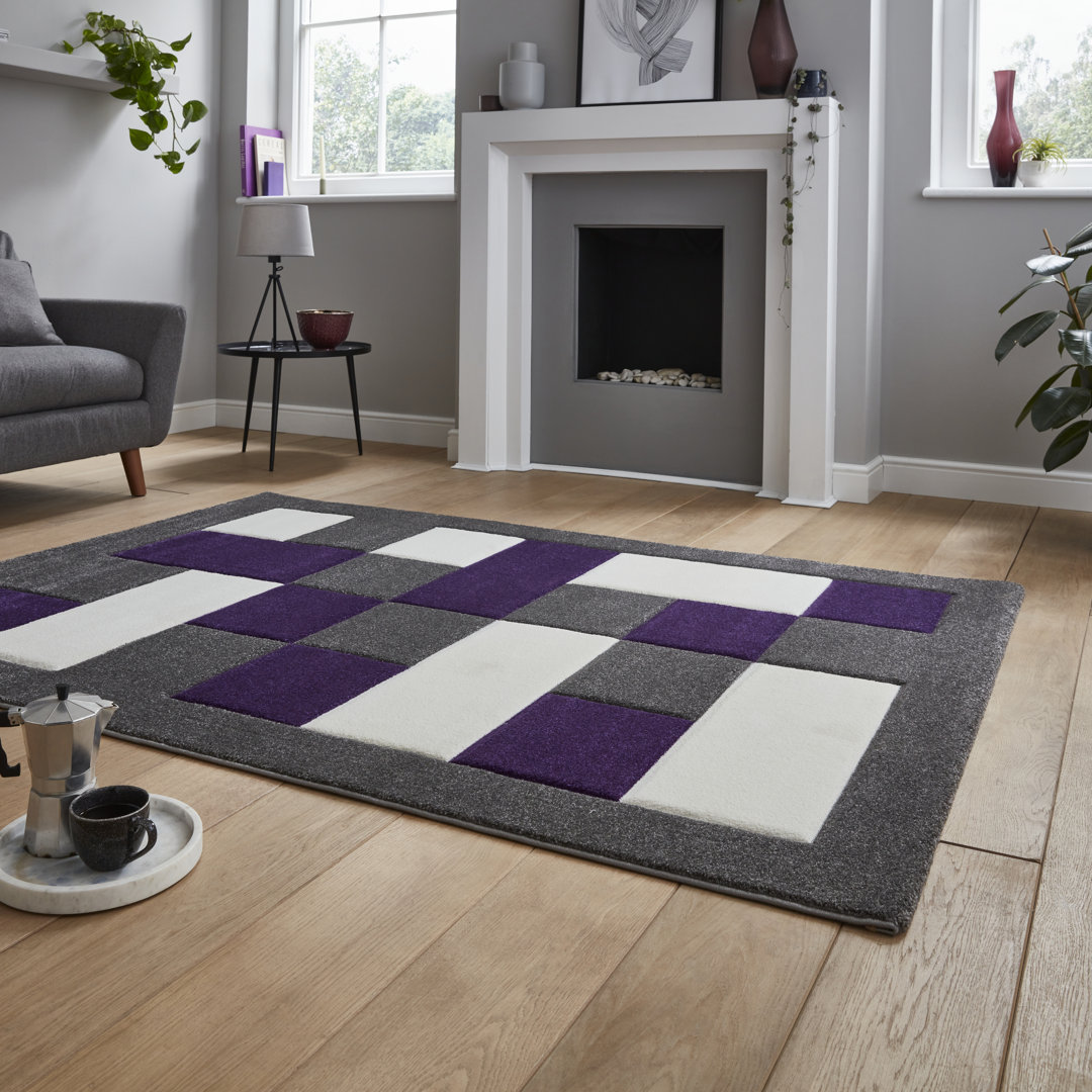 Brooklyn area rug Machine Woven Grey/Purple