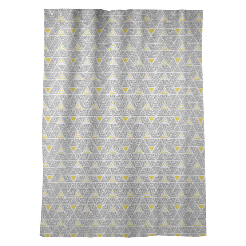 Jordao Room Darkening Curtain Single Panel, Yellow/Gray