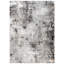 Tapis Ley, art abstrait de style peinture, noir et blanc-99376410