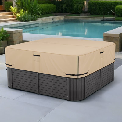 Outdoor Hot Tub Cover 76 x 76 x 20 Inch Weatherproof and Waterproof