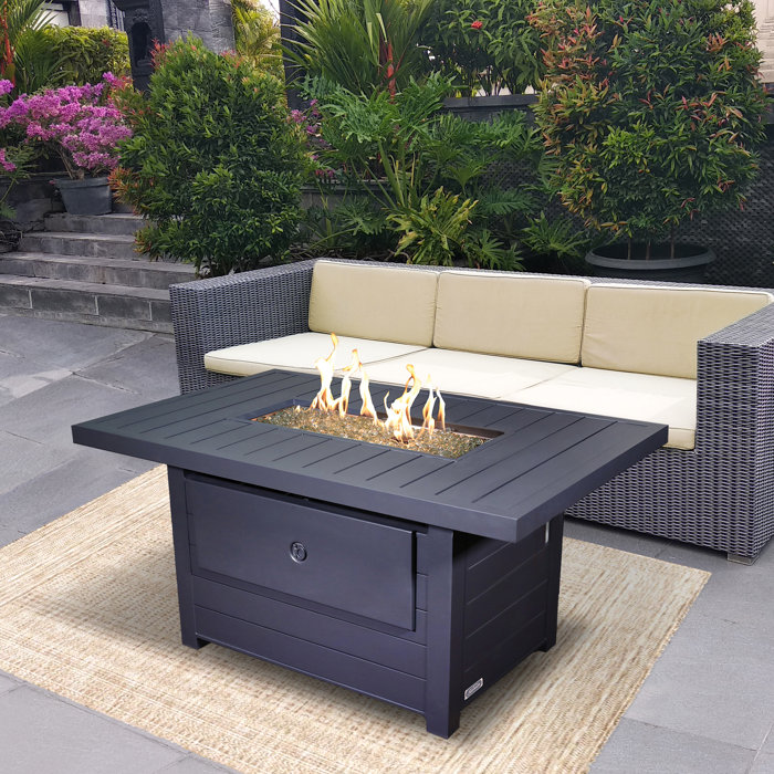 Sunbeam Serenity Aluminum Propane/Natural Gas Fire Pit Table & Reviews ...