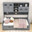Wooden Daybed with Shelves and 2 Drawers-187199599-187199597