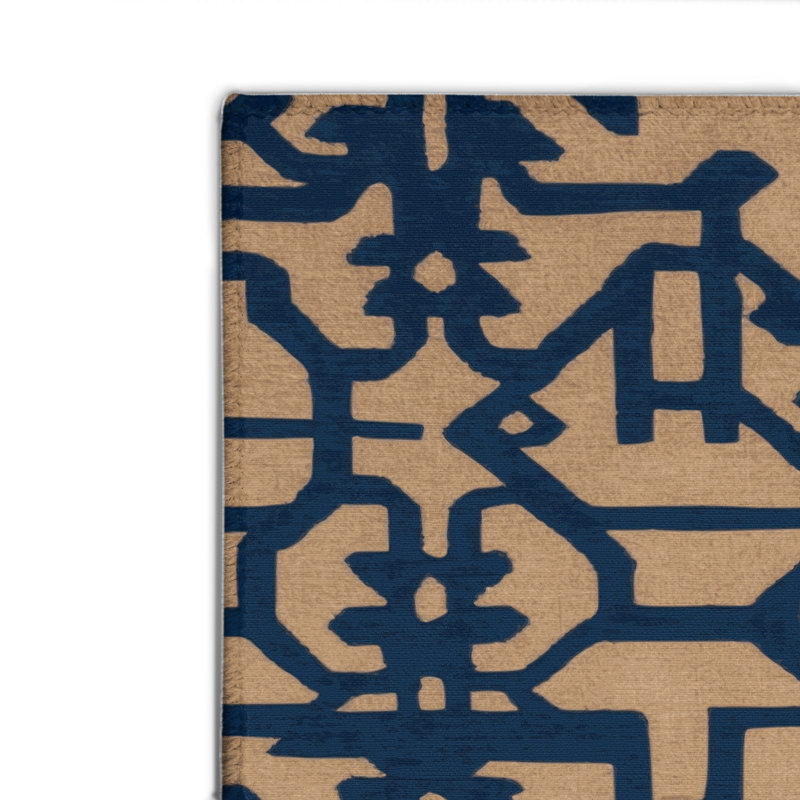 Tapis bleu intérieur et extérieur Trellis, Rectangulaire 2 pi x 3 pi