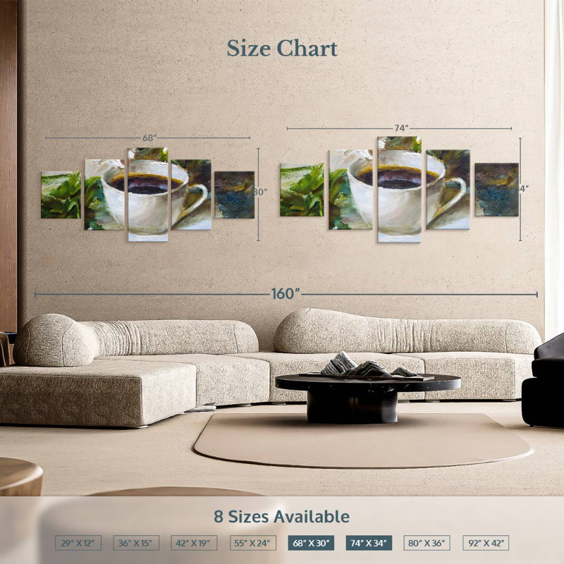 Coffee Cup, 34" H x 74" W