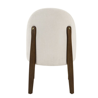 Side Chair  2 Chairs  - White Fabric & Oak Finish 220Lbs Weight Support 20" Seat Width 18" Depth Height Back 34.32 In. Product 2 Upholstery Capacity 20.51 Stylish Seating