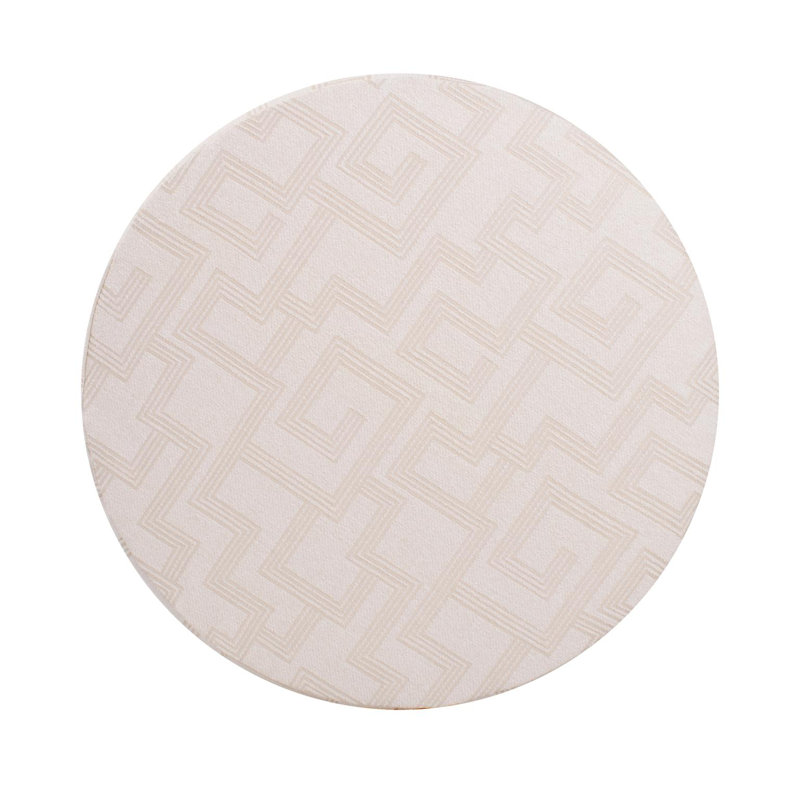 Indoor/Outdoor Universal Round Ottoman Syros Natural, Brown