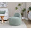 Chaise d'appoint contemporaine en faux tissu vert-133211134