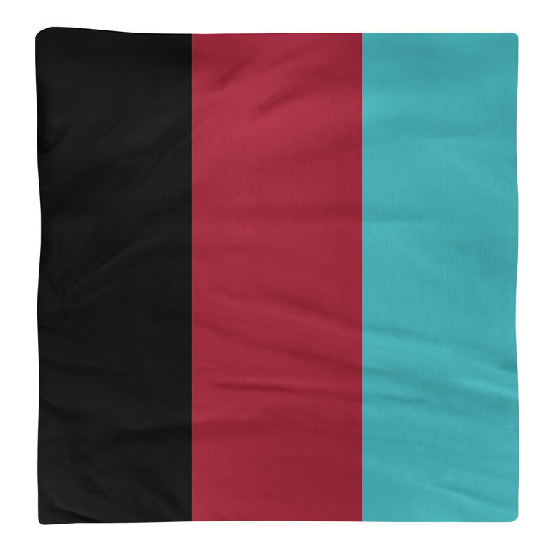 Serviette de coton 22 po arizona, Noir / rouge Sedona / bleu sarcelle