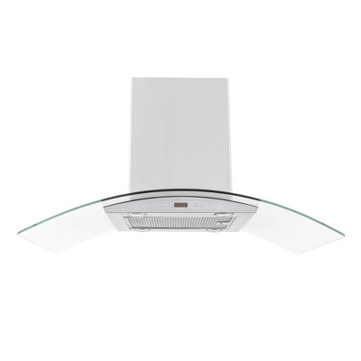 PROLINE 36-Inch Island Range Hood, Ducted, 600 CFM, Stainless Steel, LED Lights, ULTRA-QUIET Blower Motor, 6 Speed, 3-Year Warranty, Dishwasher-Safe Filters