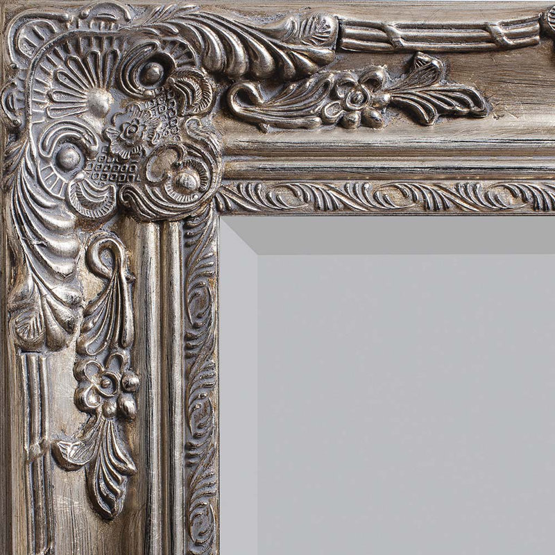 HAMPSIRE Rectangle Wall Mirror 113cm x 83cm, Silver
