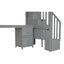Twin Size Loft Bed Frame With Built-In Desk And Double Storage Drawers-314070503