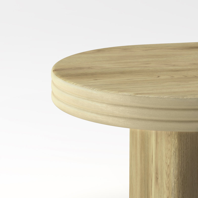 Table basse ovale moderne Mid Century, Naturel