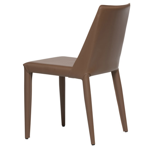 George Oliver Greysi Leather Upholstered Dining Chair | Wayfair