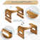 Foldable Toilet Stool, 7'' And 9'' Adjustable Heights Acacia Wood Poop Stool For Potty Training,Durable Collapsible Bathroom Stool, Adjustable Height For Family Members With Non-Slip Layer