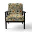 Chaise à accoudoirs rembourrée bohème et éclectique Floral Wanderlust