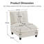 Canapé 73 sans accoudoirs en chenille beige-756266276