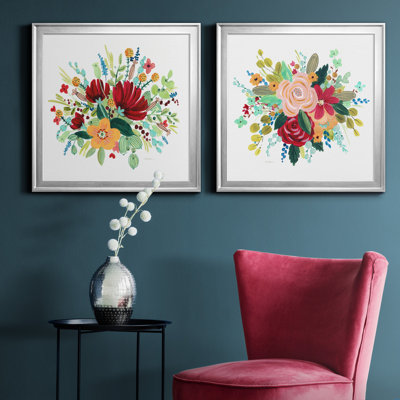 «May Flowers I», peinture sur toile 2 pièces