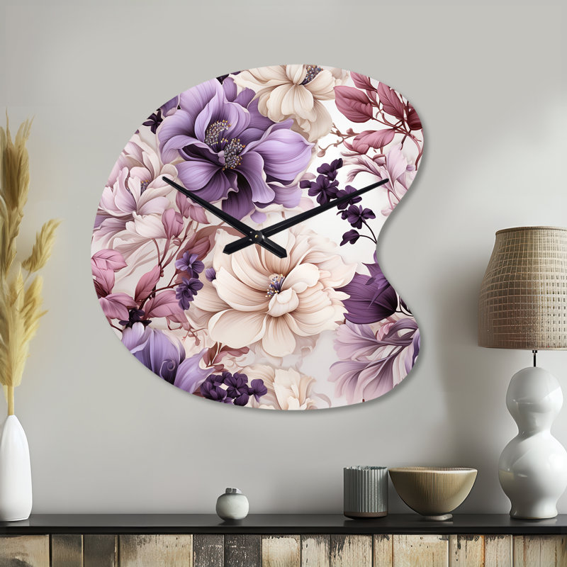 Motif victorien éthéré floral - horloge murale, Petit