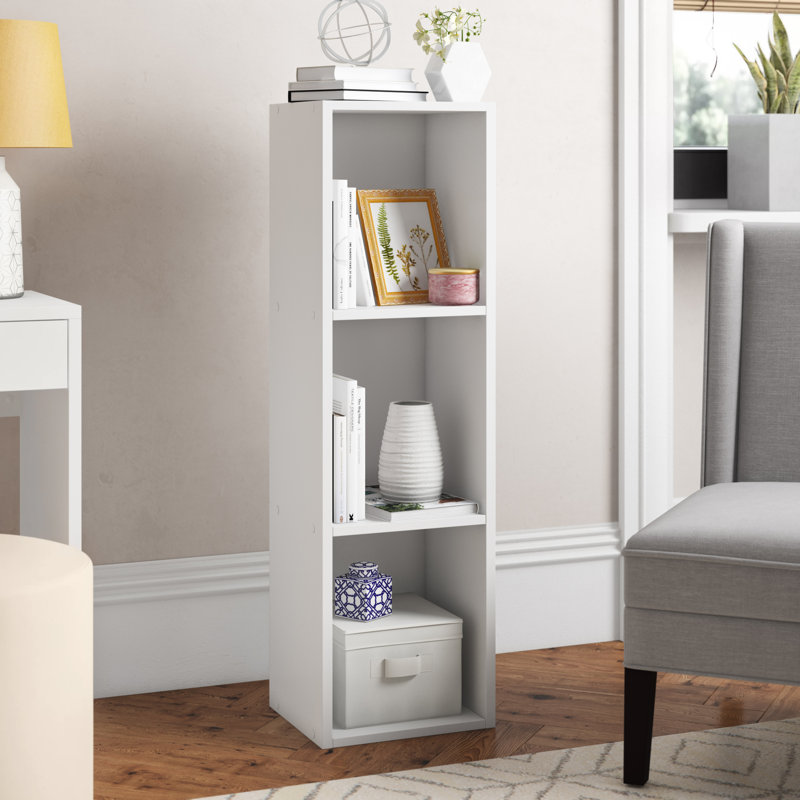 Weeks 115cm H x 34cm W Wood Standard Bookcase, White