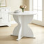 Table de salle à manger ronde moderne 36 "avec piédestal en croix