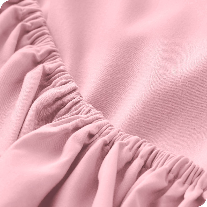 Extra Deep Microfiber Fitted Sheet, Twin Fitted Sheet, Light Pink