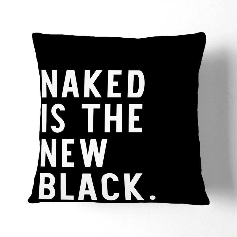 Square Cushion, Black, 40cm H x 40cm W x 15cm D