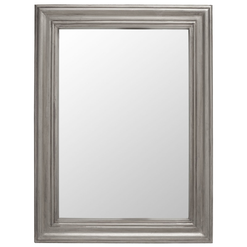 Westman Metal Flat Wall Mirror, Antique Silver, 40" x 30"