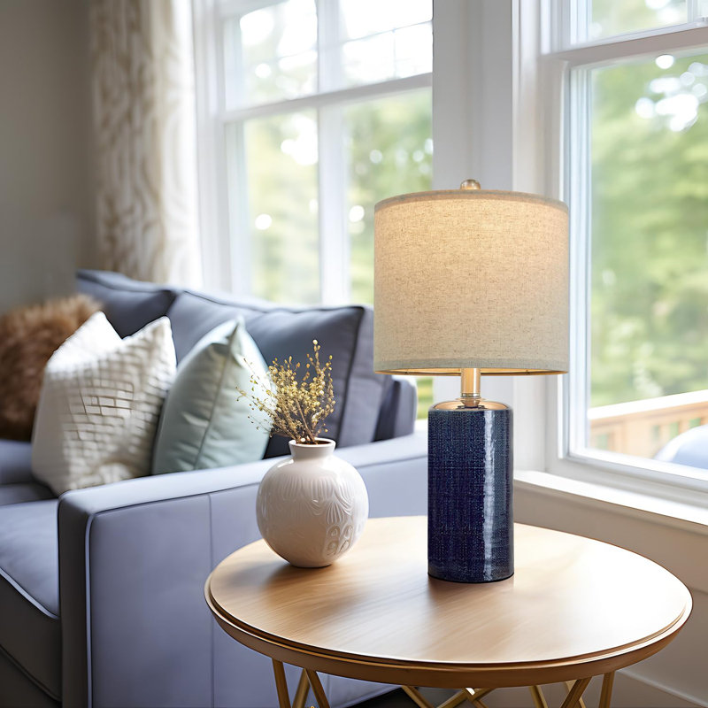 20.25" Small Table Lamps Set Of 2 Modern Ceramic Lamps For Living Room Farmhouse Bedside Lamps Boho Lamps For Night Stands Bedroom Lamps Side Table Lamps End Table Lamps