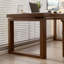 Bureau rectangulaire simple en bois massif brun-332131858