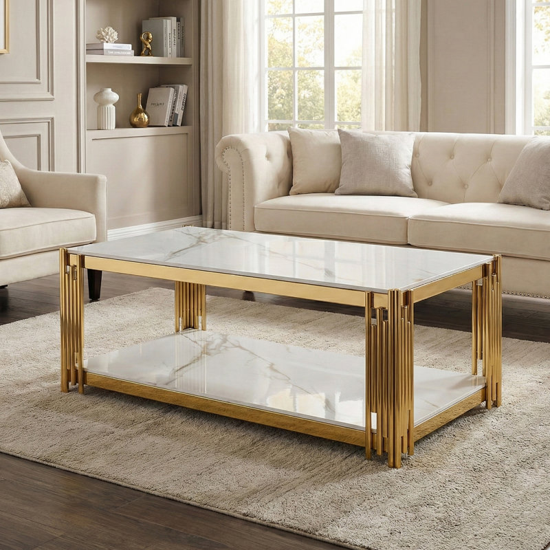 Kya Four Leg Coffee Table with Storage