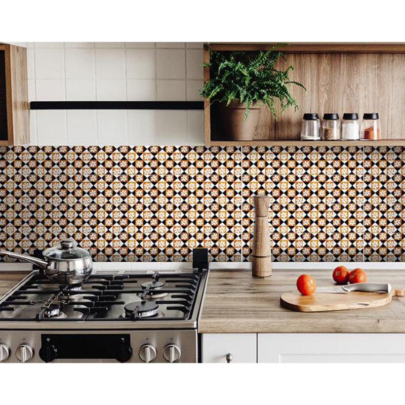 Adhésif décoratif carreaux, Blanc, 7 po x 7 po