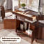 Solid Wood Top Console Table-602160441