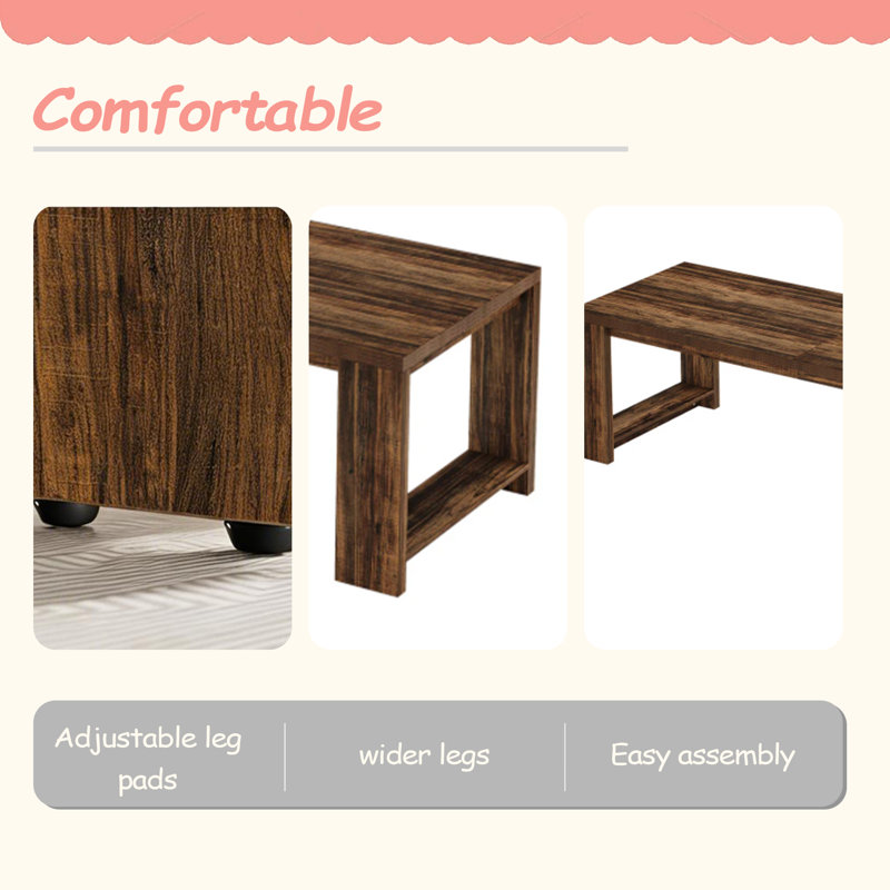 Work Desk,Two Person Gaming Desk,Computer Desk Conference Table, Dark Brown