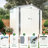 6X3.5Ft Metal Tool Shed, Waterproof And , For Garden Tools Bike Storage, White Gray Appearance, Thoughtful Design Storage Shed With Clear Window Ventilation Holes, Suitable Storing Bike, Color,-125302095