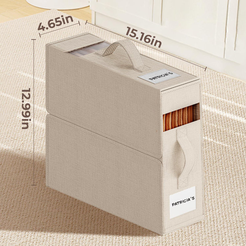 6Pack Sheet Organizers And Storage - King/Queen Size Sheet Storage Organizer With Window, Foldable & Dustproof Sheet Organizer,Beige