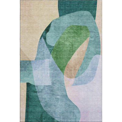 Premium Machine Washable Mayfield Abstract Rug