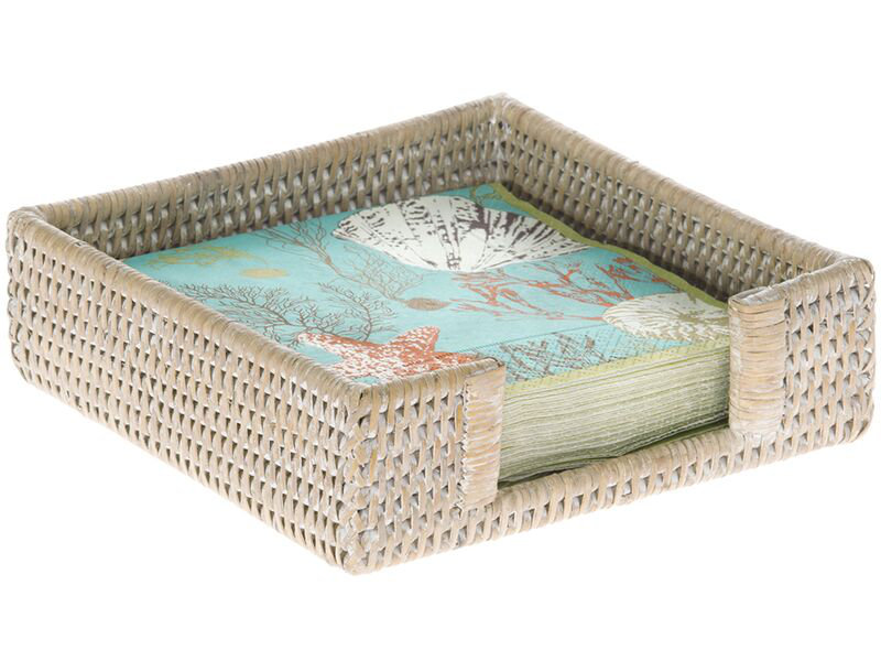 Porte-serviettes en papier Everard, Blanc délavé