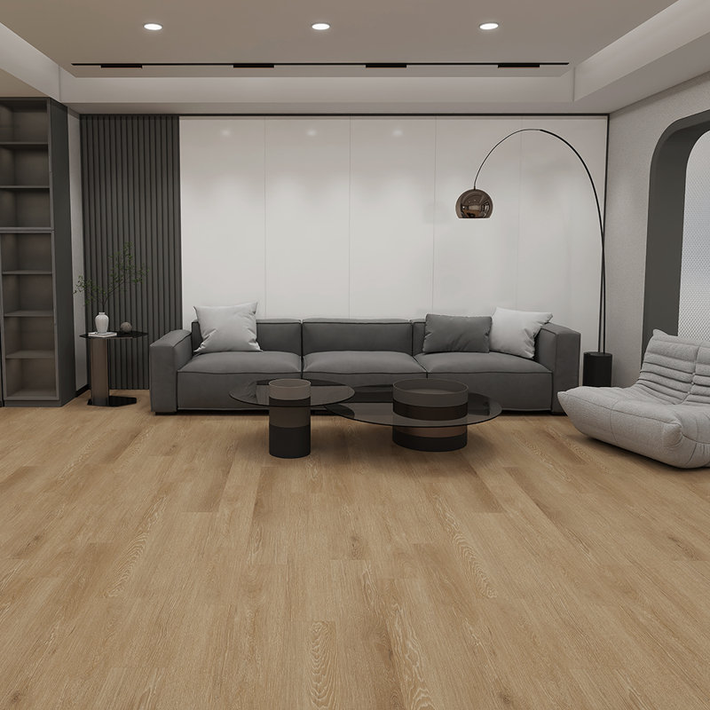Maple 7.2" x 48.0" x 5mm Waterproof SPC Luxury Vinyl Plank, Light Brown