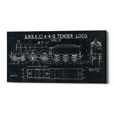 « ii », impression sur toile Train Blueprint