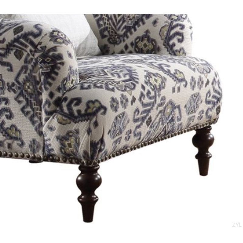 Pattern Fabric Chair W/Pillow