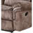Zubaida Two Tone Chocolate Velvet Recliner Sofa W/USB Port & Drop Down Table-1829614237