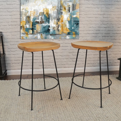 Samanthia Solid Wood Bar and Counter Stool