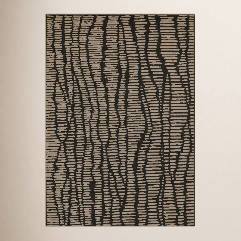 Jaymeir Abstract Indoor / Outdoor Rug, Rectangle 3'11" x 5'7"