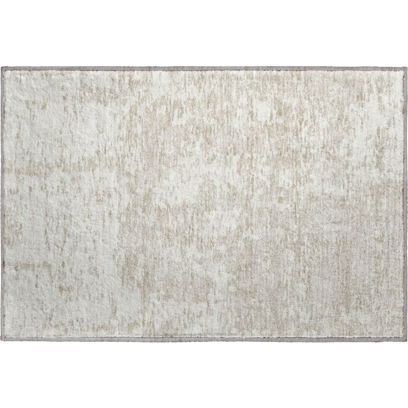 Premium Machine Washable Prisco Ivory Rug, Rectangle 1'8" x 2'6"