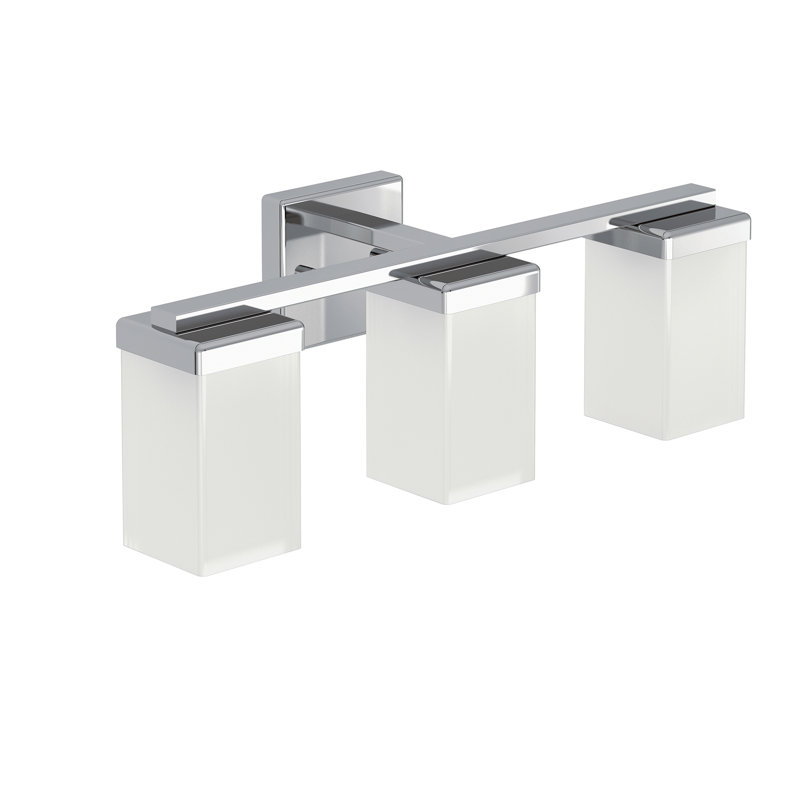 90 Degree Modern Dimmable 3-Light Wall Mounted Bathroom Vanity Lighting Fixture, Chrome, 4