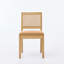 Ensemble de 2 chaises de salle à manger en rotin, chaises de cuisine de ferme avec dossier en canne, chaises d'appoint modernes de style Mid-Century avec structure en bois franc naturel, éponge douce et coussin à ressorts en S pour la cuisine, brun clair-129460949