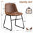 Faux Leather Upholstered Metal Side Chair-64827203