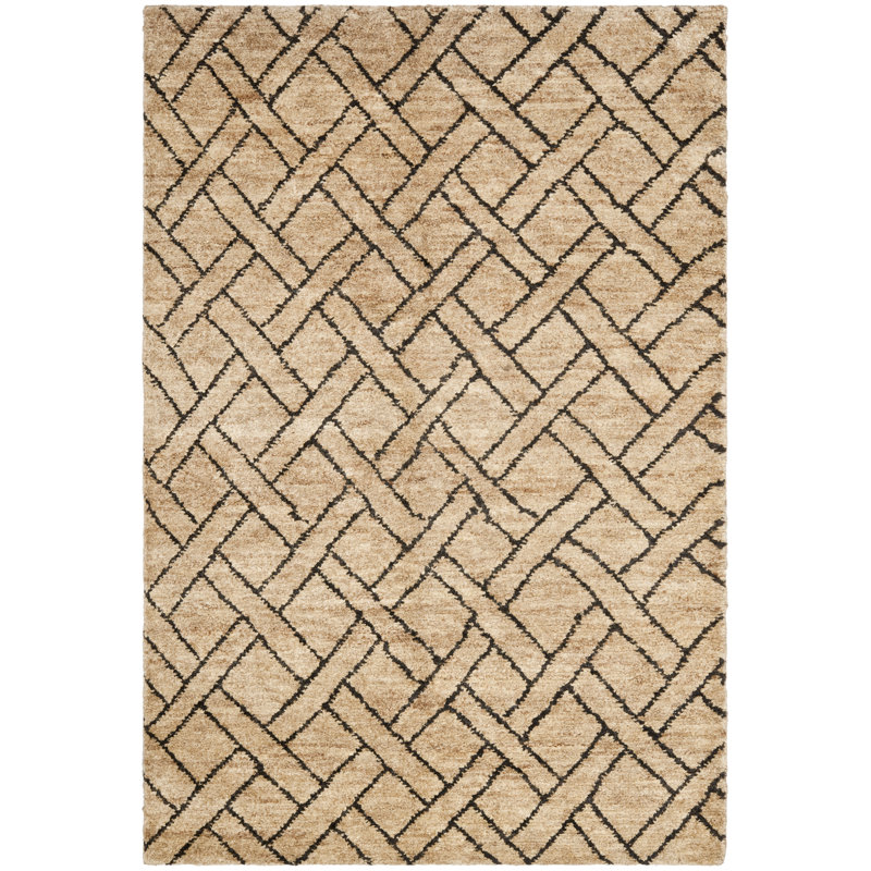 Tapis naturel / gris anthracite noué à la main Lauren Ralph Lauren Fairfield, Rectangle 4 pi x 6 pi