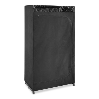 Whitmor Portable Clothes Closet - Freestanding Garment Organizer With Cover - 36 Inches Wide - Black
